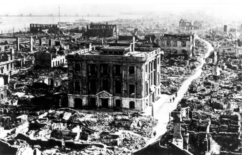 Fig. 2: The great Kanto earthquake of 1923 wrought much destruction upon Japan, but also led to a period of increased modernization for the entire nation.